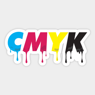 CMYK Drip Sticker